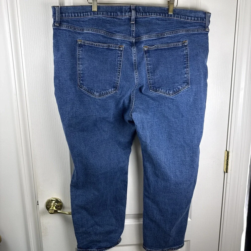 Abercrombie & Fitch Ankle Straight Ultra High Rise Jeans Sz 36/22S Blue Denim